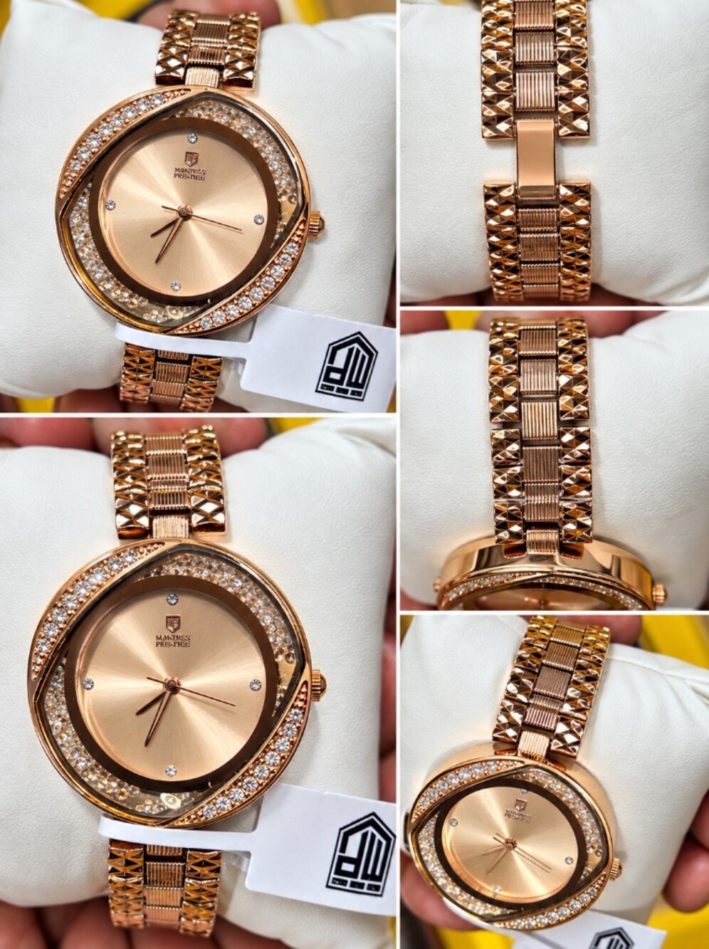 Elegant Rose Gold Crystal Accent Women’s Watch -